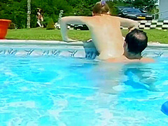 Sunbathing Got Interrupted When He Snuk Up Behind Her