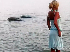 After She Gets Completely Wet She Will Get Naked For Your Eyes