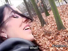 Hottie Gets Huge Cock Outdoor
