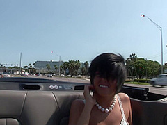 Hot Brunette Emo Chick with Great Tits Naked Masturbating in Public