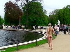 Sexy Blonde Lenja Public