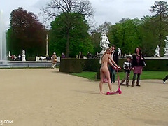 Sexy Blonde Lenja Public