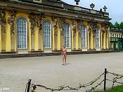 Sexy Blonde Lenja Public