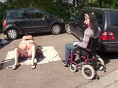 Hot German Chick With An Amazing Body Gets Gangbanged Outdoors