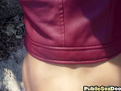 Sexy public bae fucked by big dick in wet pussy hole