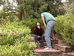 College Girl Natasha Warner Is Left Outdoors All Taped Up!