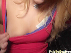 Sexy public bae fucked by big dick in tight pussy hole