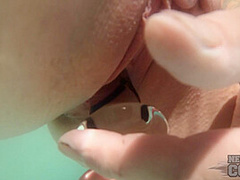 Beautiful Bleika Underwater Jacuzzi Masturbating With Glass Dildo