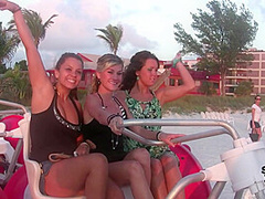 Girls Flashing on Vacation Treasure Island Florida