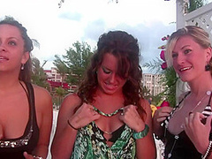 Girls Flashing on Vacation Treasure Island Florida