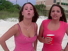 Girls Flashing on Vacation Treasure Island Florida