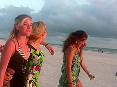 Girls Flashing on Vacation Treasure Island Florida