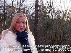 Czech Blonde Banged Outdoor Pov
