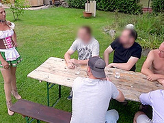 Oktoberfest Public Bukkake Gangbang 5 Cocks For The Dirndl Hardcore Slut Daynia