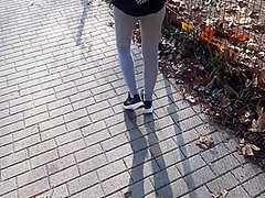 The North Viking In I Couldnt Wait Any Longer. I Cum In My Girlfriend Panties On The Street. 11 Min