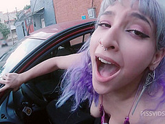 Anal 0% pussy Piss Mouth/ass Maid 19 y.o fucked in the street with gala dress after party Outdoor - PissVids