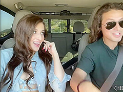 Stepsister Aubree Valentine Tempts Step bro Into The Back Of His Truck With Her Trimmed Pussy