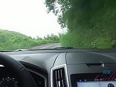 Girl Shows Snatch In Car - Analdin - Brooke Haze