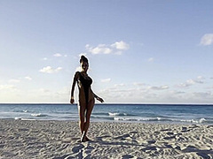 Solo Masturbation With Squirt And Prolapse On Beach With Monika Fox