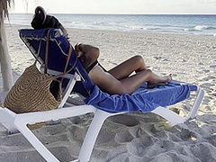 Solo Masturbation With Squirt And Prolapse On Beach With Monika Fox