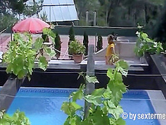 Mature Blonde Secretly Filmed In The Garden