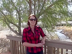 Redhead Mature In Park - Outdoor Pov Sex