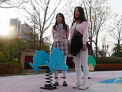 Chinese Bondage Two Girls In A Public