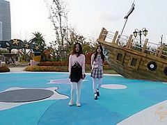 Chinese Bondage Two Girls In A Public
