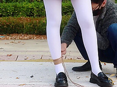 Chinese Bondage Two Girls In A Public