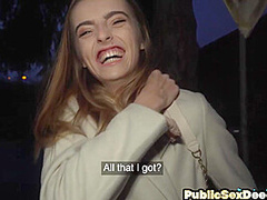 Public scandal bae fucked by big dick in POV in pussy