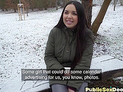 Hot public bae fucked by big dick in wet pussy hole