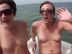Naked Boating Spring Breakers South Padre Island Texas