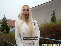 Public horny bae fucked by thick dick in wet pussy hole