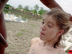 Amazing, first scene ever, (WET Version) Double penetration and pissing with two huge cocks for this crazy new Italian girl. - PissVids