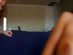 Two Young Horny Girls Share One Big Cock And Masturbates