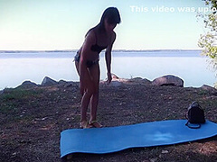 Skinny Girl Nude Exercise Outdoor Until She Squirts - Natalie Flowers