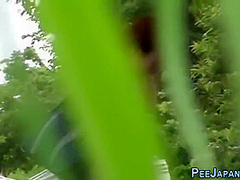 Shameless Japanese Teens Pissing
