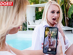 Horny Lesbian Bombshells Fingering For Loud Orgasm With Lika Star And Marilyn Sugar