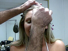 Super sexy blonde whore gets her tits sprayed with warm cum by Public Pickup