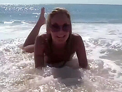 Skinny Naked Girls On The Beach - Blue Angel, Shalina Devine And Bibi Noel