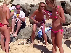 Skinny Naked Girls On The Beach - Blue Angel, Shalina Devine And Bibi Noel