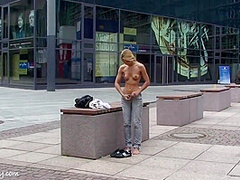 Celine Outdoor Public - Horny Blonde