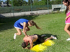 Cheerleader kicking fun by Femdom Austria