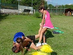 Cheerleader kicking fun by Femdom Austria