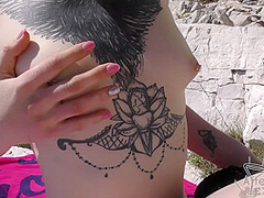 Risky Lesbian Pussy Licking And Playing On Croatian Beach