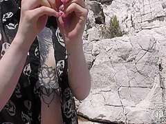 Risky Lesbian Pussy Licking And Playing On Croatian Beach