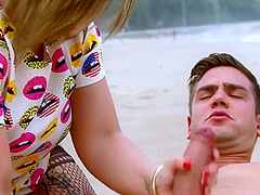Horny Slut Fucks Me Hard On The Beach