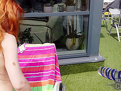 Ginger Spinner Lea And Miss Pussycat Pov Sunbathing Dildo Play And Jacuzzi