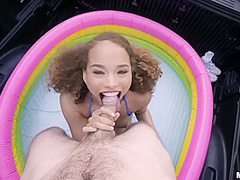 Cecilia Lion And Curly Hair - Curly Chick In Sexy Bikini Enjoys Hardc
