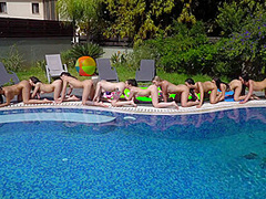 Real wild lesbian teen pool party by Real Agent